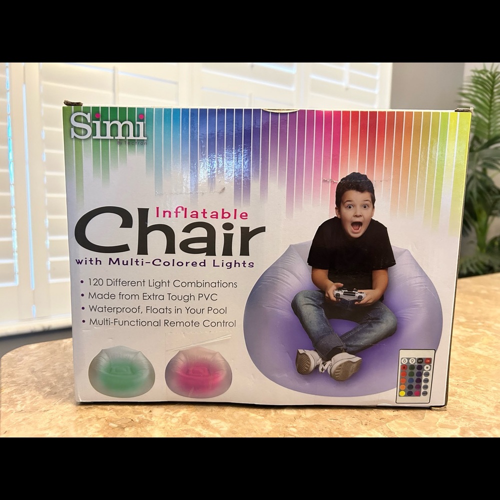 Simi Inflatable Chair with Multi-Colored Lights - Picture 2 of 4